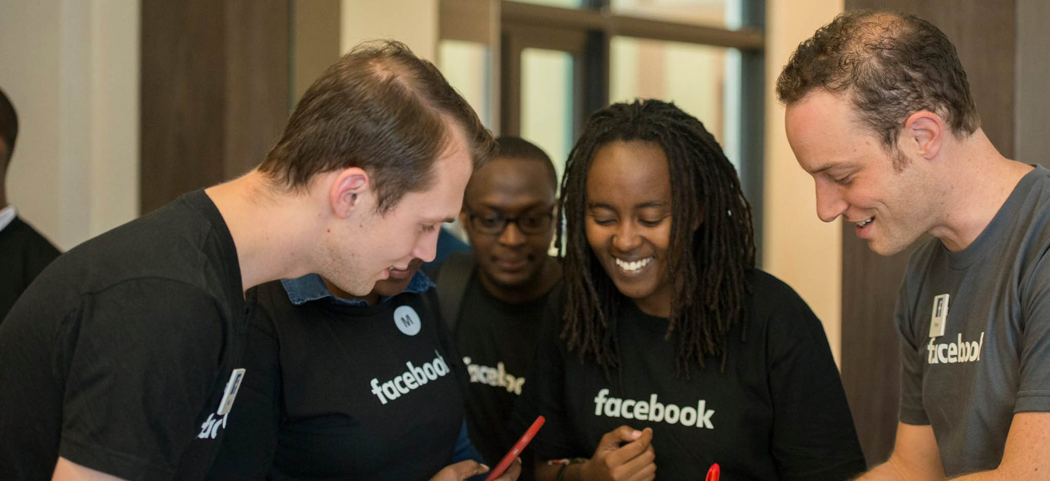 Facebook engineers with CMU-Africa students