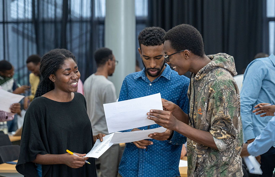 Students talking together