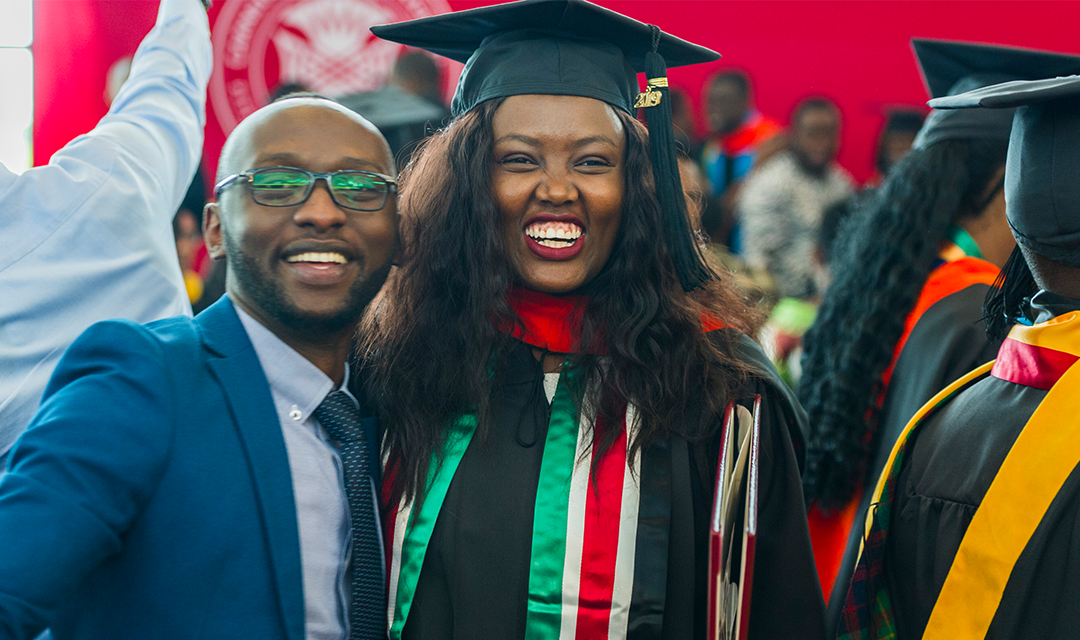 Students at graduation