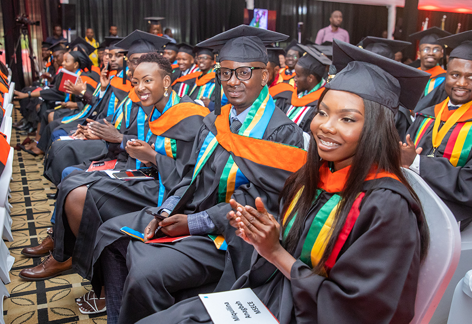 Students at graduation