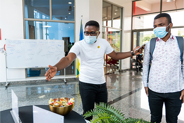 Two students at Giving Day