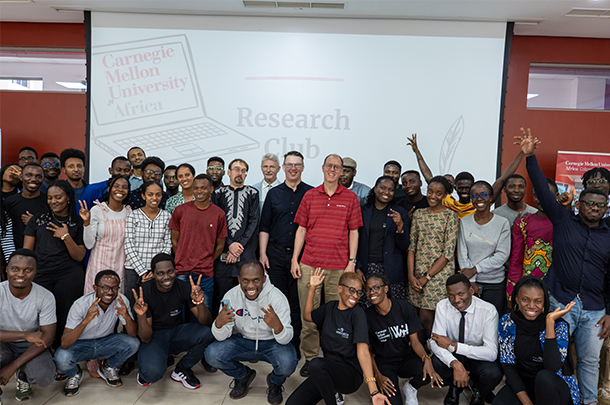 Group photo of the research club at CMU-Africa