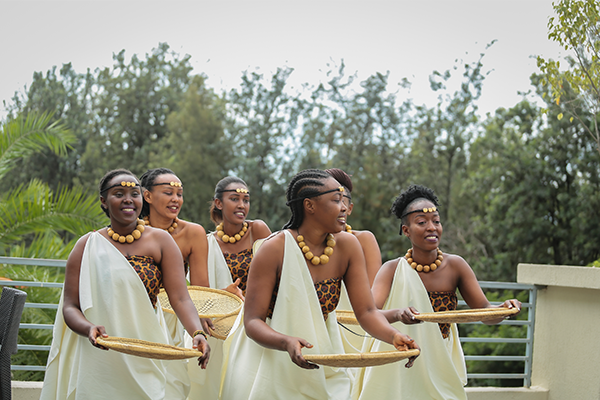 Traditional dancers at the reception